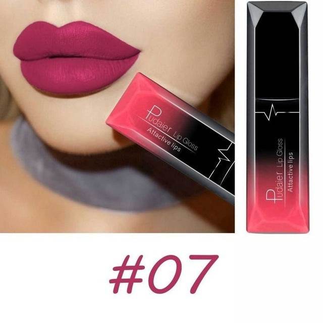Makeup Matte Lip Gloss Lipstick - Long-Lasting, Waterproof, 21 Colors - Buy Center