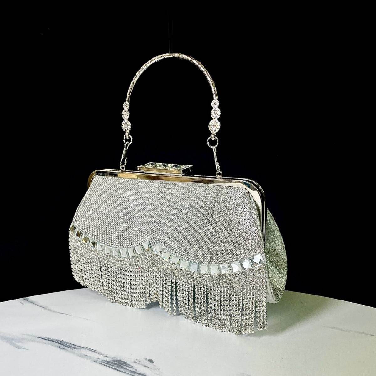 New Tassel Evening Bag - KTV Princess Crossbody with Diamonds & Chain Strap - Buy Center