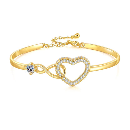 Buycenter Infinite Symbol Hollow Love Bracelet - Elegant Heart Design - Buy Center