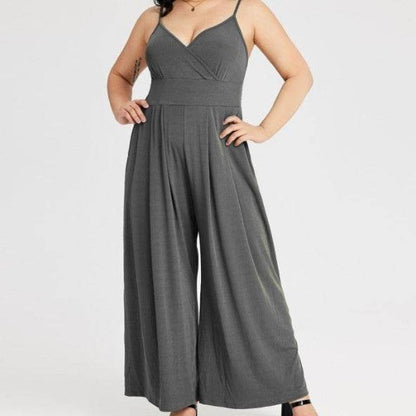 Casual Solid Color Straight Strap Jumpsuit - Stylish Japanese Romper 2025 - Buy Center