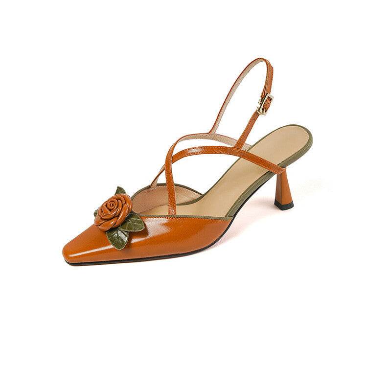 Elegant Retro Cheongsam Sandals - Milky White Cowhide with Mid Heel - Buy Center