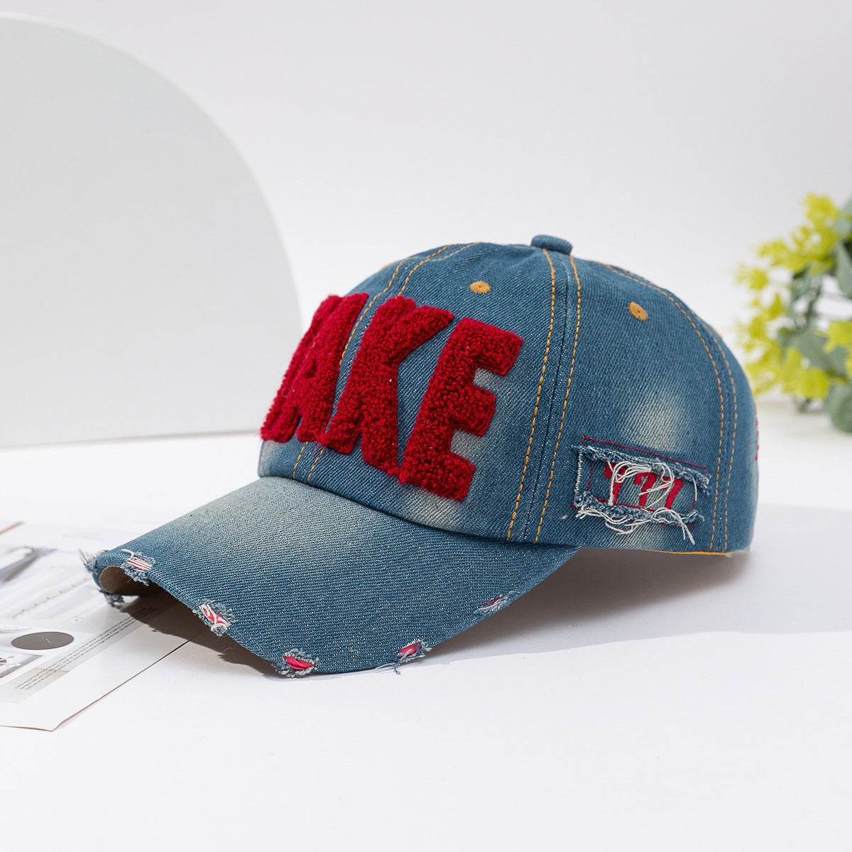 Buycenter Versatile Embroidered Denim Baseball Cap - Sun Protection & Style - Buy Center