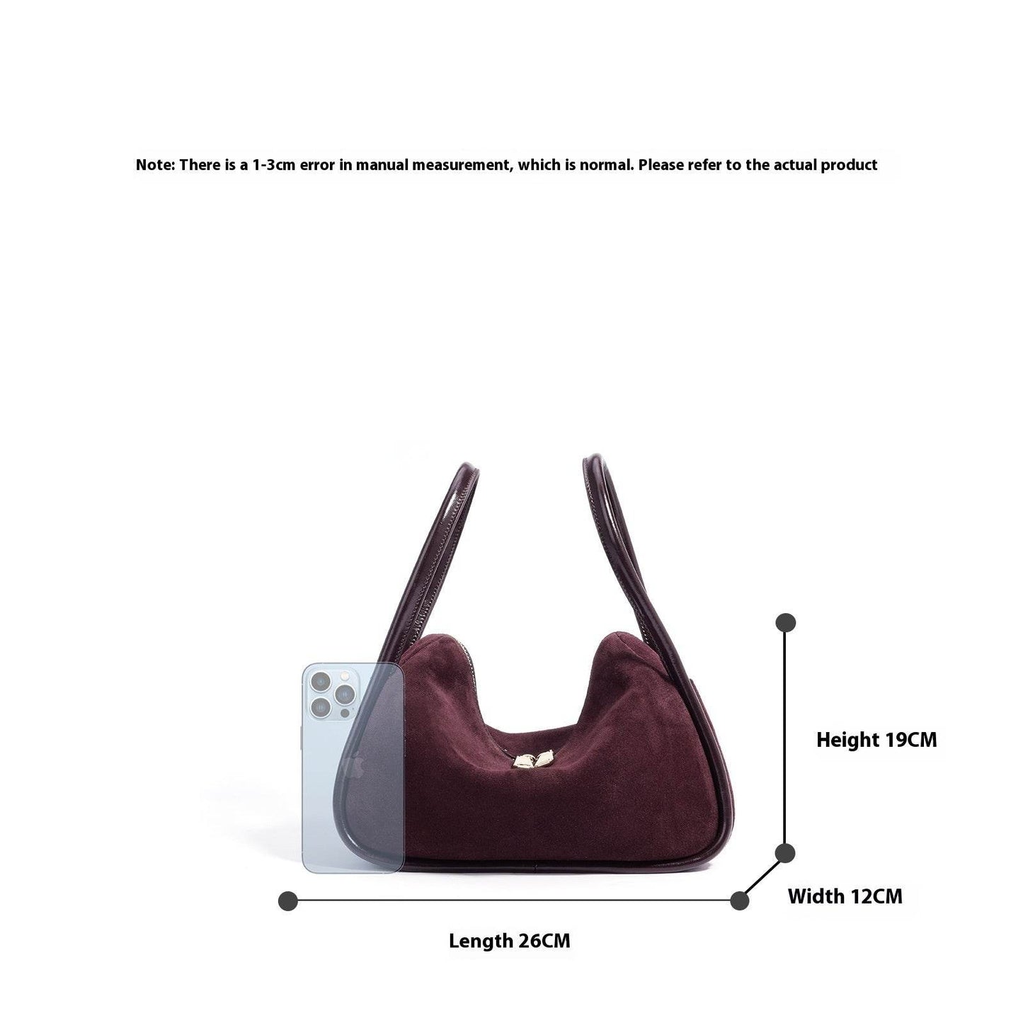 Women's Frosted Pillow Handbag - Stylish Burgundy & Coffee Shoulder Bag - Buy Center
