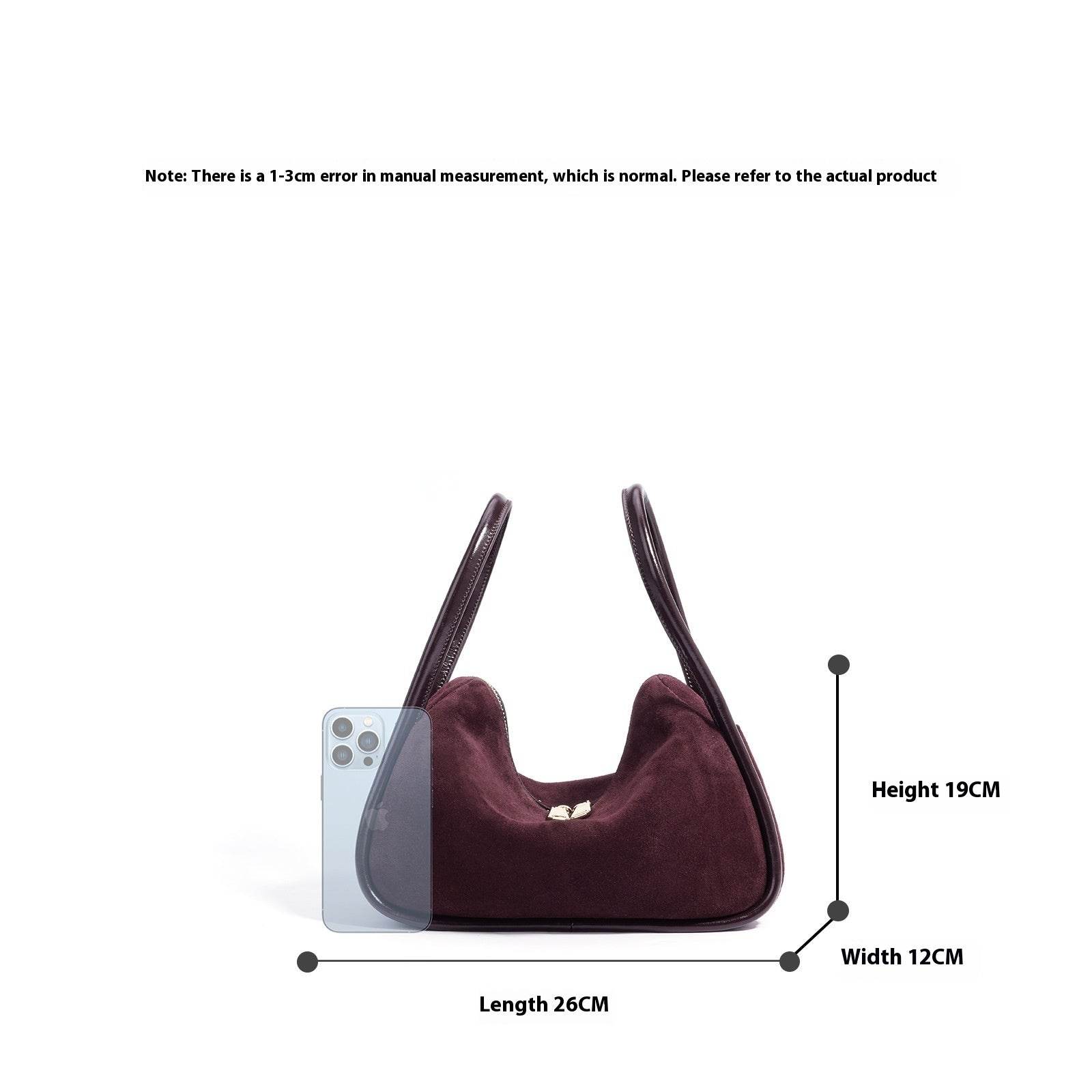 Women's Frosted Pillow Handbag - Stylish Burgundy & Coffee Shoulder Bag - Buy Center