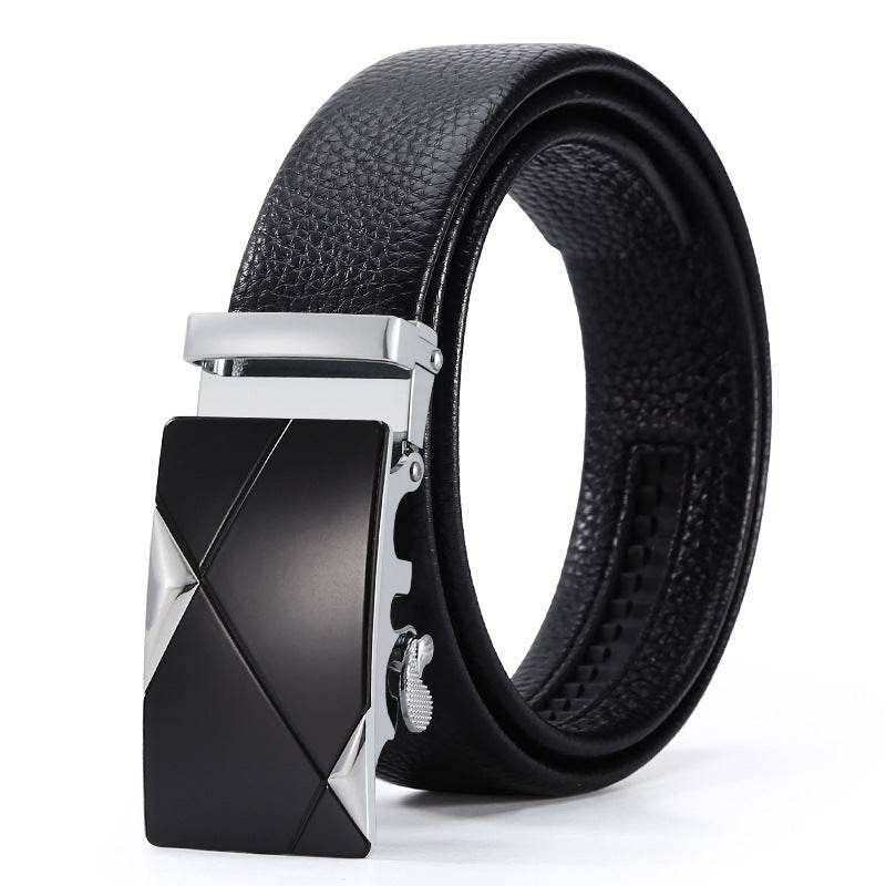 Men's Automatic Leather Buckle Belt - Premium Stylish Business Accessory - Buy Center