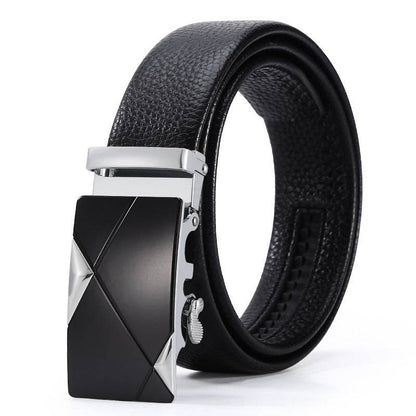 Men's Automatic Leather Buckle Belt - Premium Stylish Business Accessory - Buy Center
