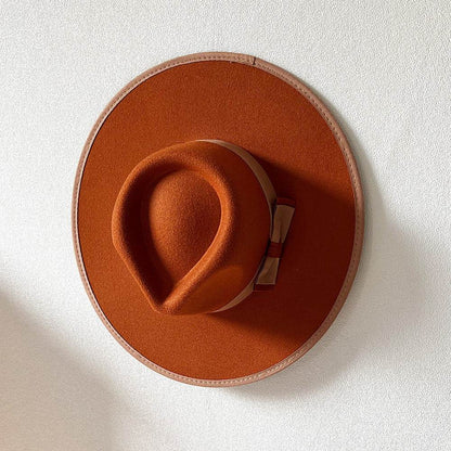 Buycenter Women's Fashion Bow Hat - Stylish Large Brim Tapered Cap - Buy Center