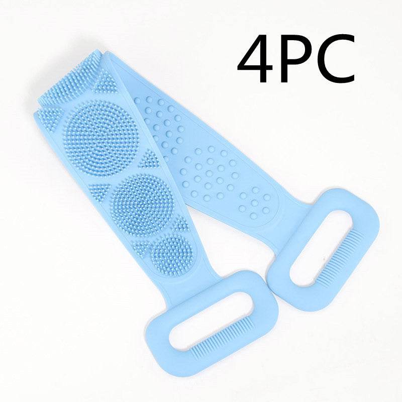 Premium Bath Towel Silicone Rubbing Back Towel - Double-Sided Comfort - Buy Center