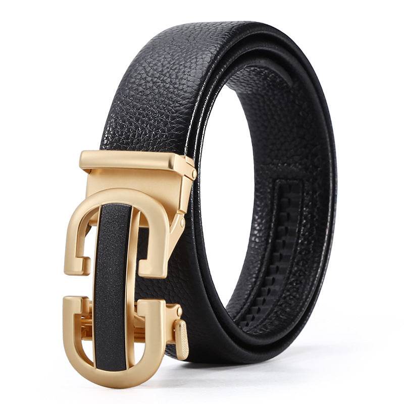 Men's Automatic Leather Buckle Belt - Premium Stylish Business Accessory - Buy Center