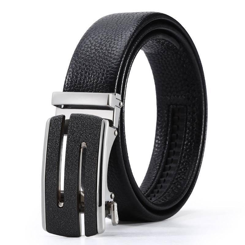 Men's Automatic Leather Buckle Belt - Premium Stylish Business Accessory - Buy Center