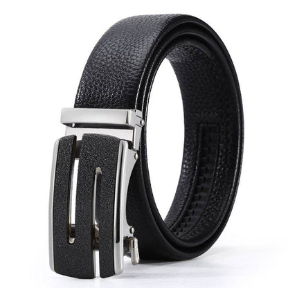 Men's Automatic Leather Buckle Belt - Premium Stylish Business Accessory - Buy Center