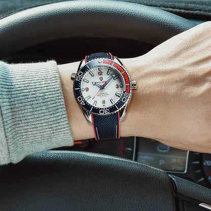 Stylish Men's Mechanical Watch - Rotatable Bezel & Luminous Hands - Buy Center