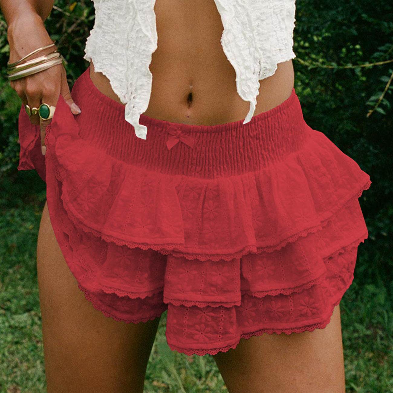 Buycenter Women's Bow Decorative Lace Half-Length Bud Skirt - Stylish & Chic - Buy Center