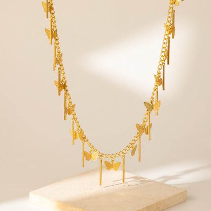 All-Match Butterfly Stitching Copper Waist Chain - Elegant Gold Body Jewelry - Buy Center