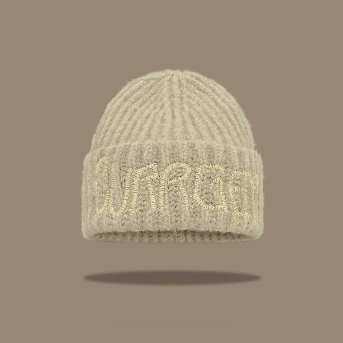 Korean Fashion Wool Hat - Trendy Lettered Design for Winter Style - Buy Center