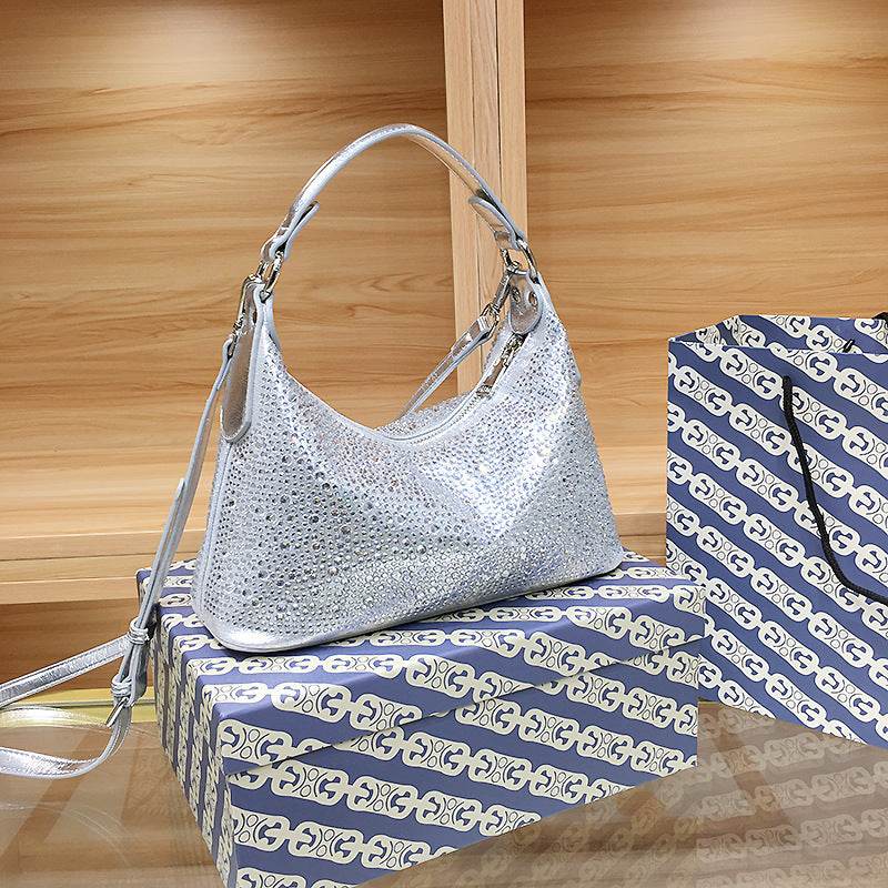 Stylish Rhinestone Tote - Large Capacity Dinner Clutch Bag for Women - Buy Center