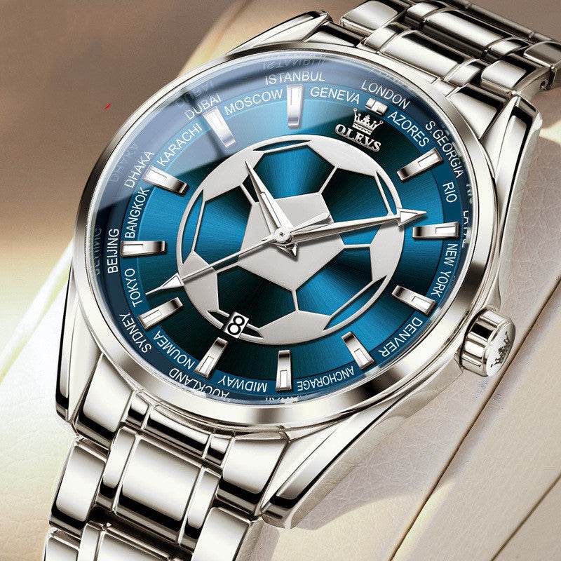 Buycenter Quartz Men's Watch - Casual Style with Gold & Blue Face - Buy Center