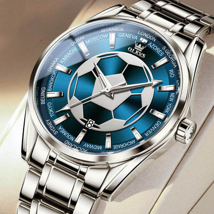 Buycenter Quartz Men's Watch - Casual Style with Gold & Blue Face - Buy Center