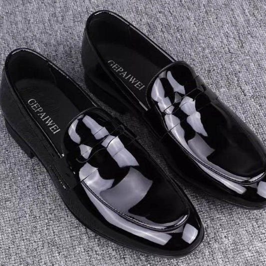 Glossy Slip-On Leather Formal Shoes - Stylish & Breathable Casual Footwear - Buy Center