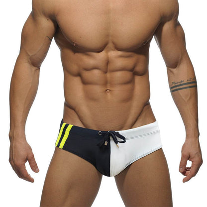 Stylish Men's Color Matching Swim Briefs - Premium Nylon, Modern Fit - Buy Center