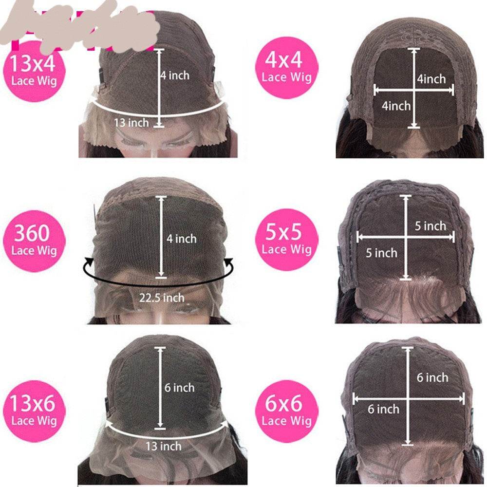 Real Human Hair Lace Wig Set - Medium Length Straight Black Wig - Buy Center