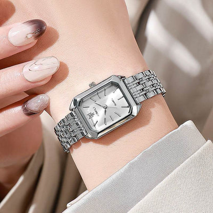 Elegant Women's Dress Watch - Square Steel Strap in Stylish Colors - Buy Center