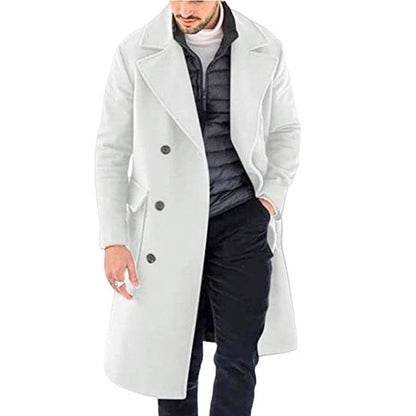 Thickened Woolen Men's Coat - Double Breasted, Stylish Colors for 2025 - Buy Center