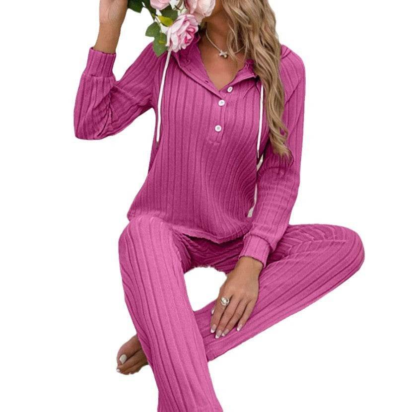 Women's Long Sleeve Hooded Suits - Stylish Striped Design in Black & Green - Buy Center