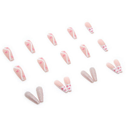 Wearable Finished Nail Love Fake Nails - Trendy Salon-Style Manicure - Buy Center