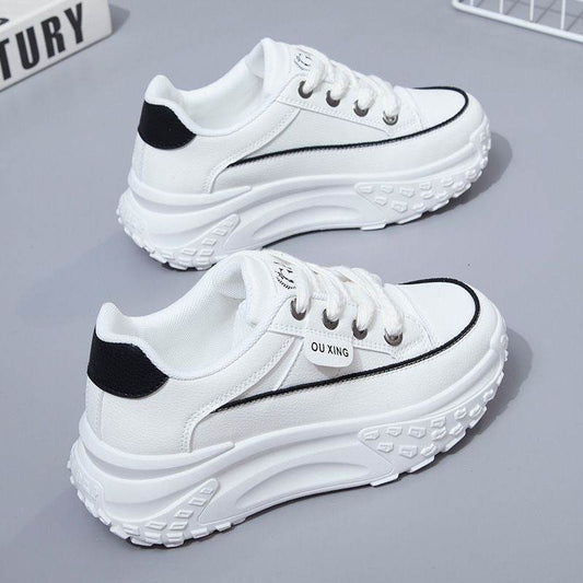 Buycenter Korean Style Sneakers - Height Increasing, Breathable Casual Flats - Buy Center