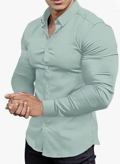 Men's Non-Ironing Casual Shirt - Anti-Wrinkle, Four-Sided Stretch Fabric - Buy Center
