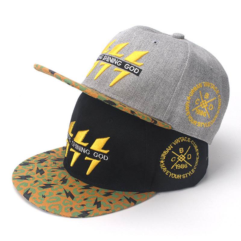Buycenter Embroidered Lightning Visor Cap - Unisex Hip Hop Style - Buy Center