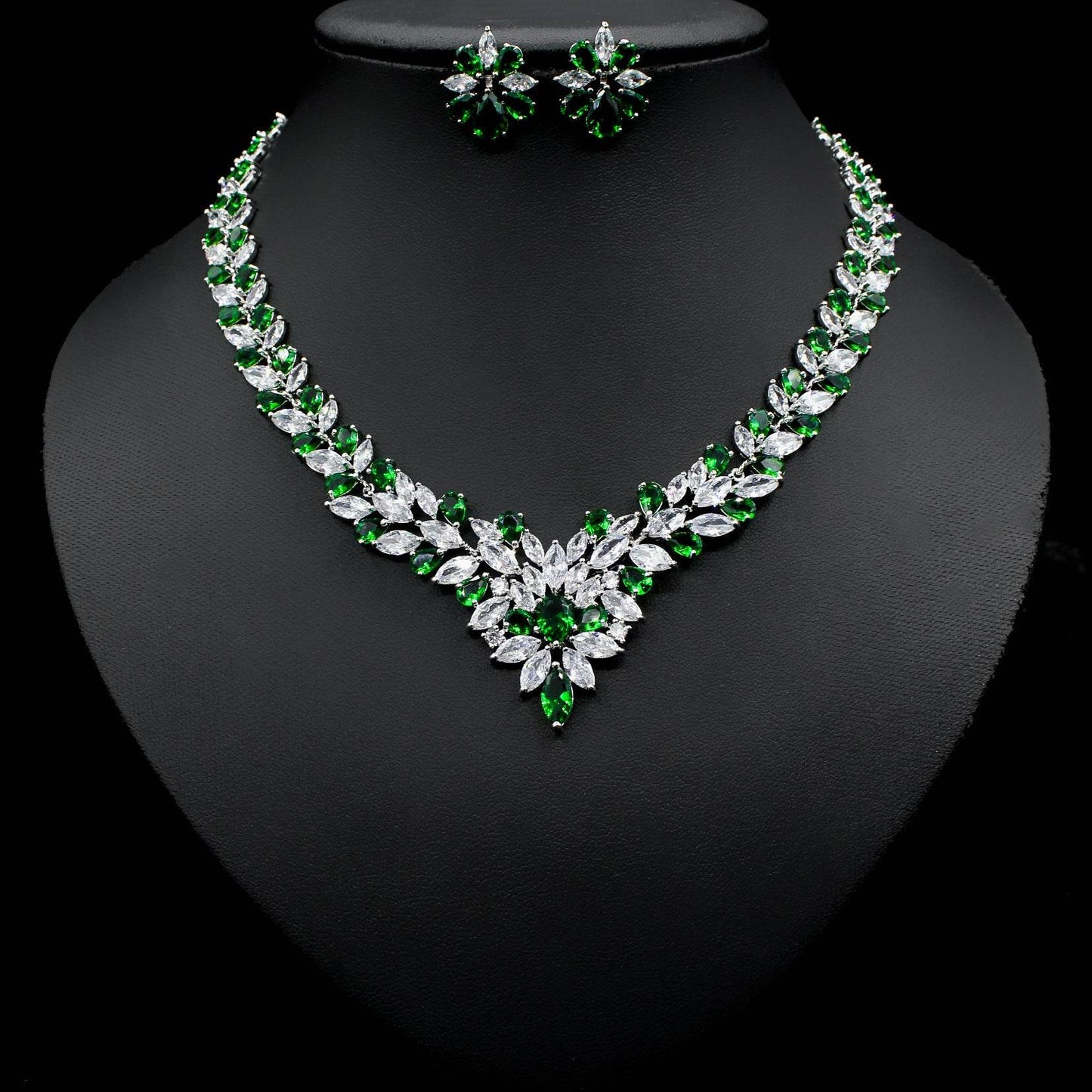 Buy Center Korean Bride Jewelry Set - Elegant Necklace & Earrings Collection - Buy Center