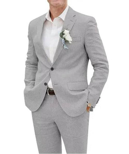 Buycenter Casual Men's Linen Suit - Fashion Slim Fit for All Occasions - Buy Center