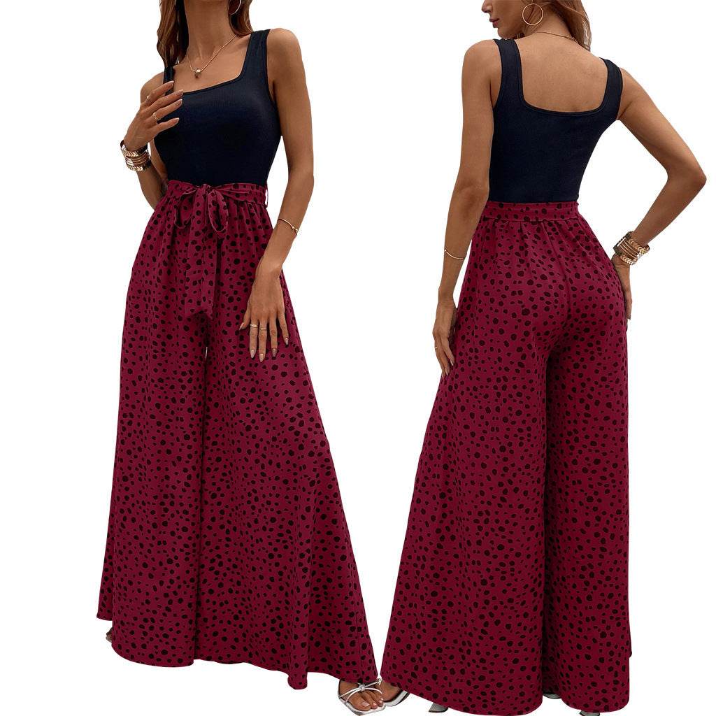 Buycenter Women's Slimming Polka-Dot Trousers - Stylish & Comfortable Fit - Buy Center