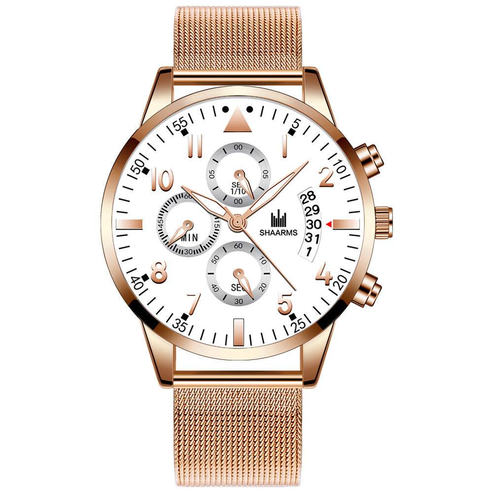Concept Men's Mesh Strap Quartz Watch - Stylish Calendar Design 2025 - Buy Center