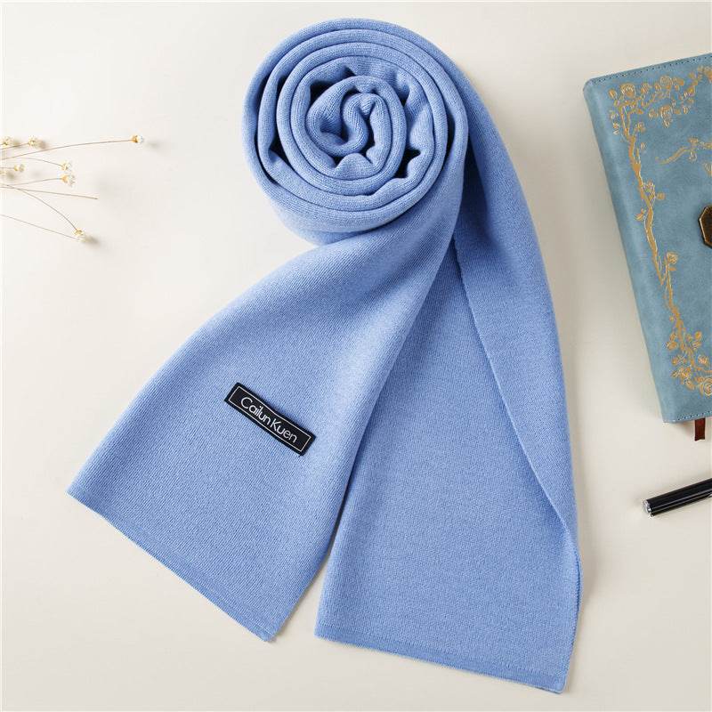 Trendy Warm Knitted Bib Scarf - Premium Wool for Stylish Winter Comfort - Buy Center