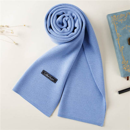 Trendy Warm Knitted Bib Scarf - Premium Wool for Stylish Winter Comfort - Buy Center