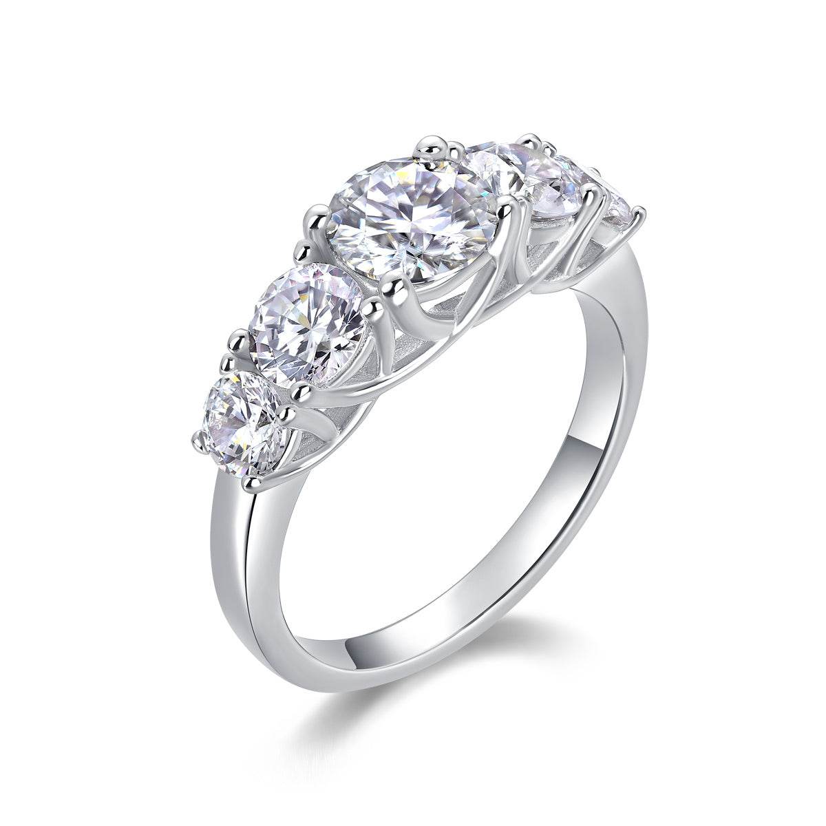 Buy Center Luxury Moissanite Diamond Rings - 925 Silver Jewelry Collection - Buy Center