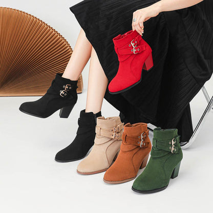 Stylish Women's Suede Ankle Boots - Comfortable & Elegant Fashion 2025 - Buy Center