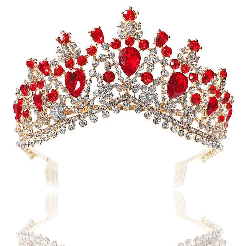 Baroque Rhinestone Bridal Crown - Elegant Headdress for Special Occasions - Buy Center