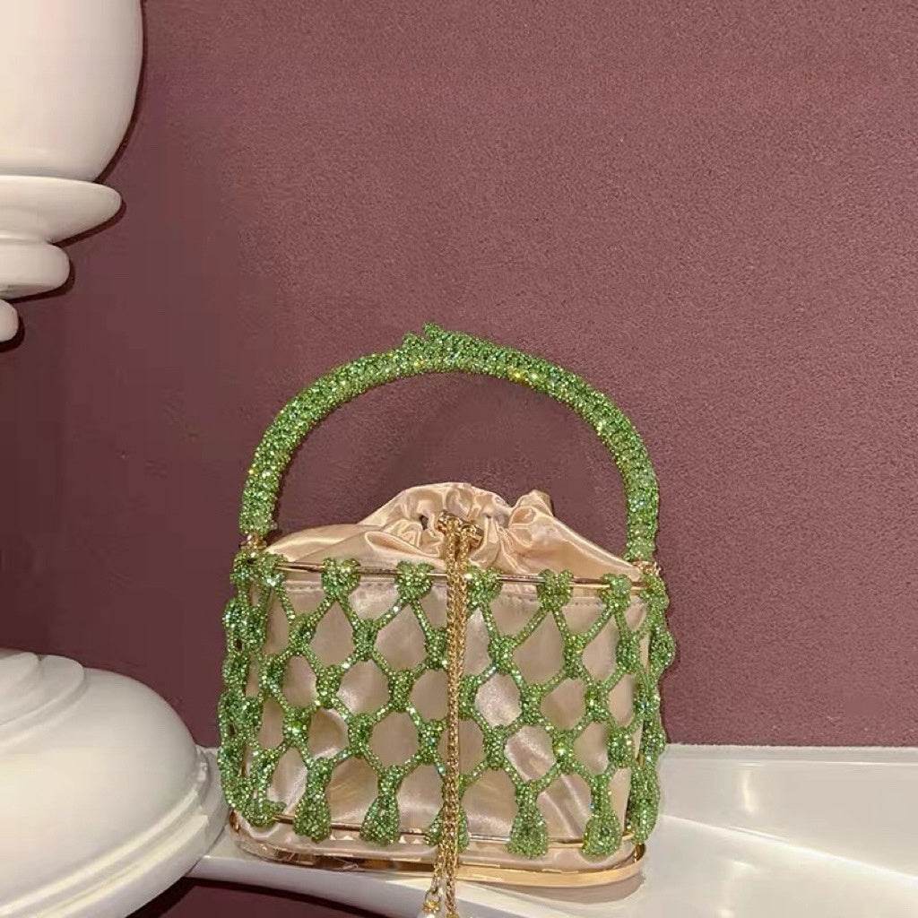 Gold & Silver Rhinestone Clutch - Hand-Woven Birdcage Design 2025 - Buy Center