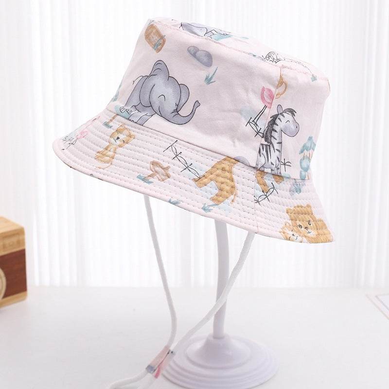 Cute Children's Printed Sunscreen Hat - Stylish Cotton Fedora for UV Protection - Buy Center