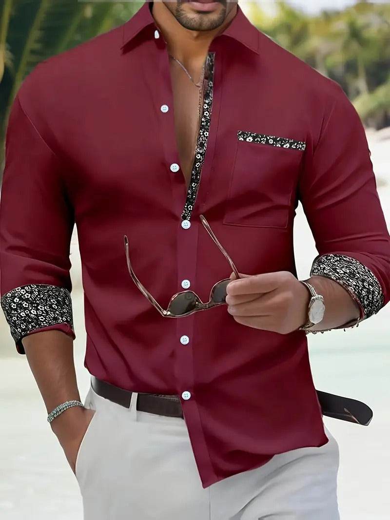 Fashion Loose Men's Long Sleeve Shirt - Breathable Pocket Design for Style - Buy Center