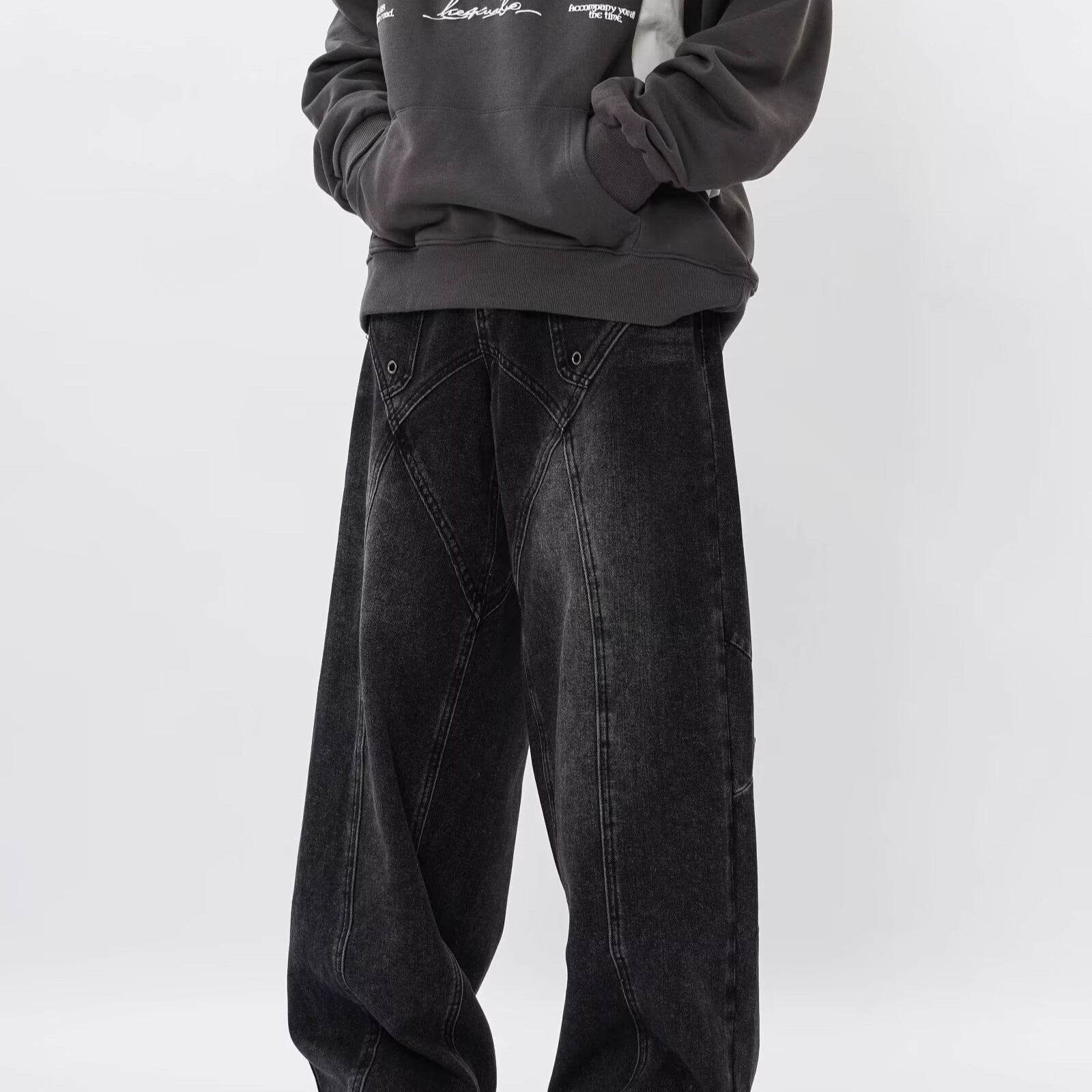 Buycenter Fashion Men's Loose Cargo Pants - Wide-Leg, Mid-Waist Style - Buy Center