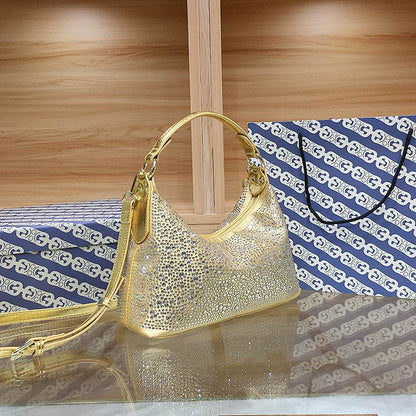 Stylish Rhinestone Tote - Large Capacity Dinner Clutch Bag for Women - Buy Center