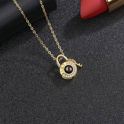 Buycenter Versatile Lock Necklace - Stylish Korean Geometric Design - Buy Center