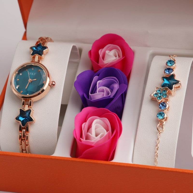 Buycenter Valentine's Day Rose Gift Set - Watch, Bracelet & Perfume - Buy Center