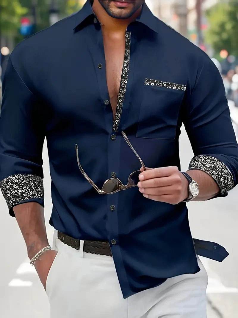 Fashion Loose Men's Long Sleeve Shirt - Breathable Pocket Design for Style - Buy Center
