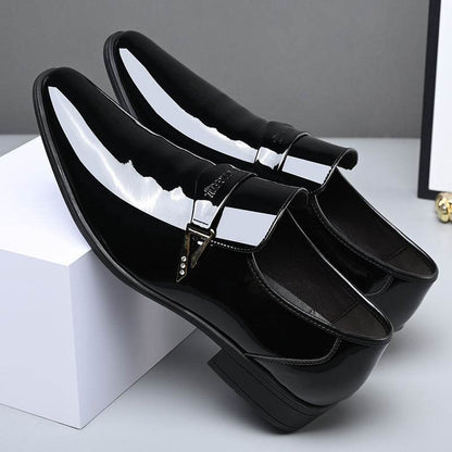 Classic Men's Leather Casual Shoes - Pointed Toe, Wear-Resistant Comfort - Buy Center